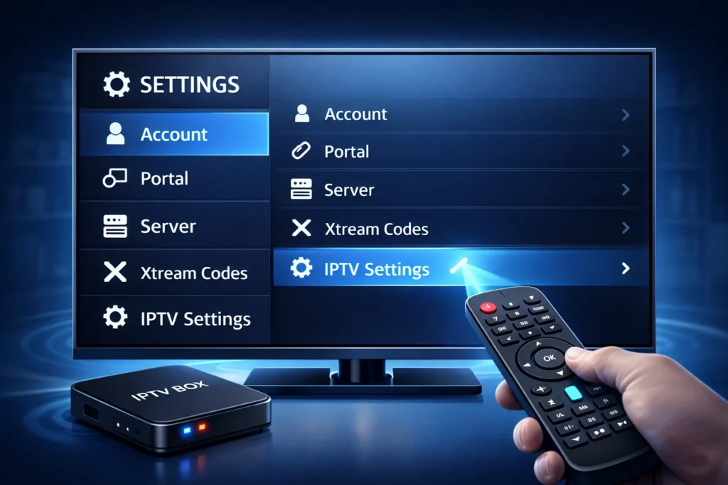 URL on IPTV Box