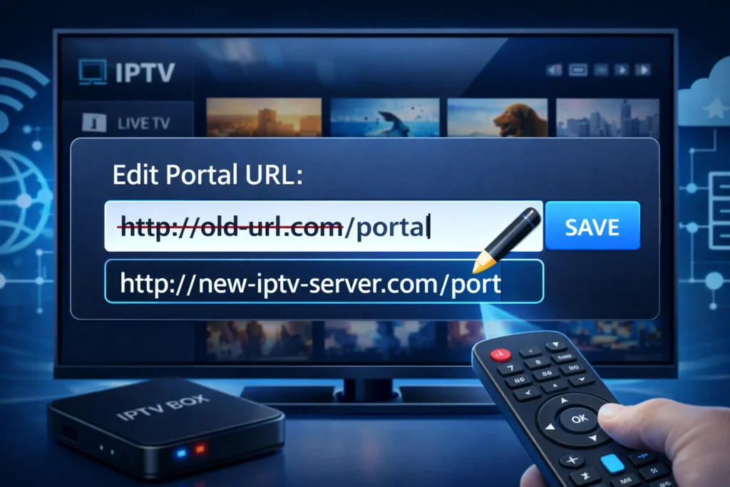 URL on IPTV Box